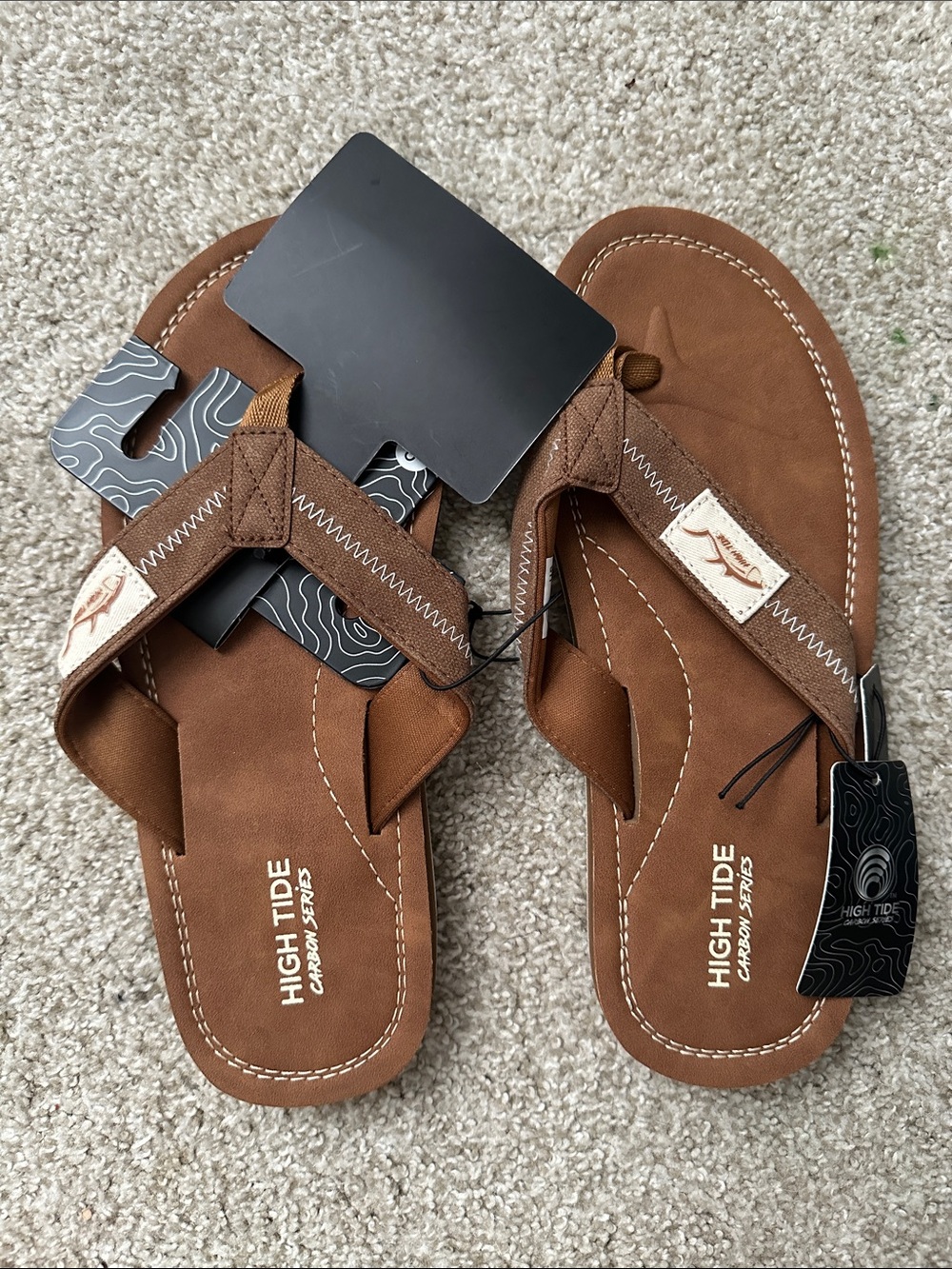 NWT High Tide Men’s Brown Flip Flop Sandals